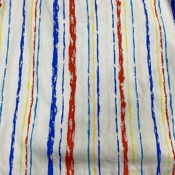 Vintage Winners Choice Red White Blue Striped Wide Leg Capri Pants Large 80s - Picture 6 of 7